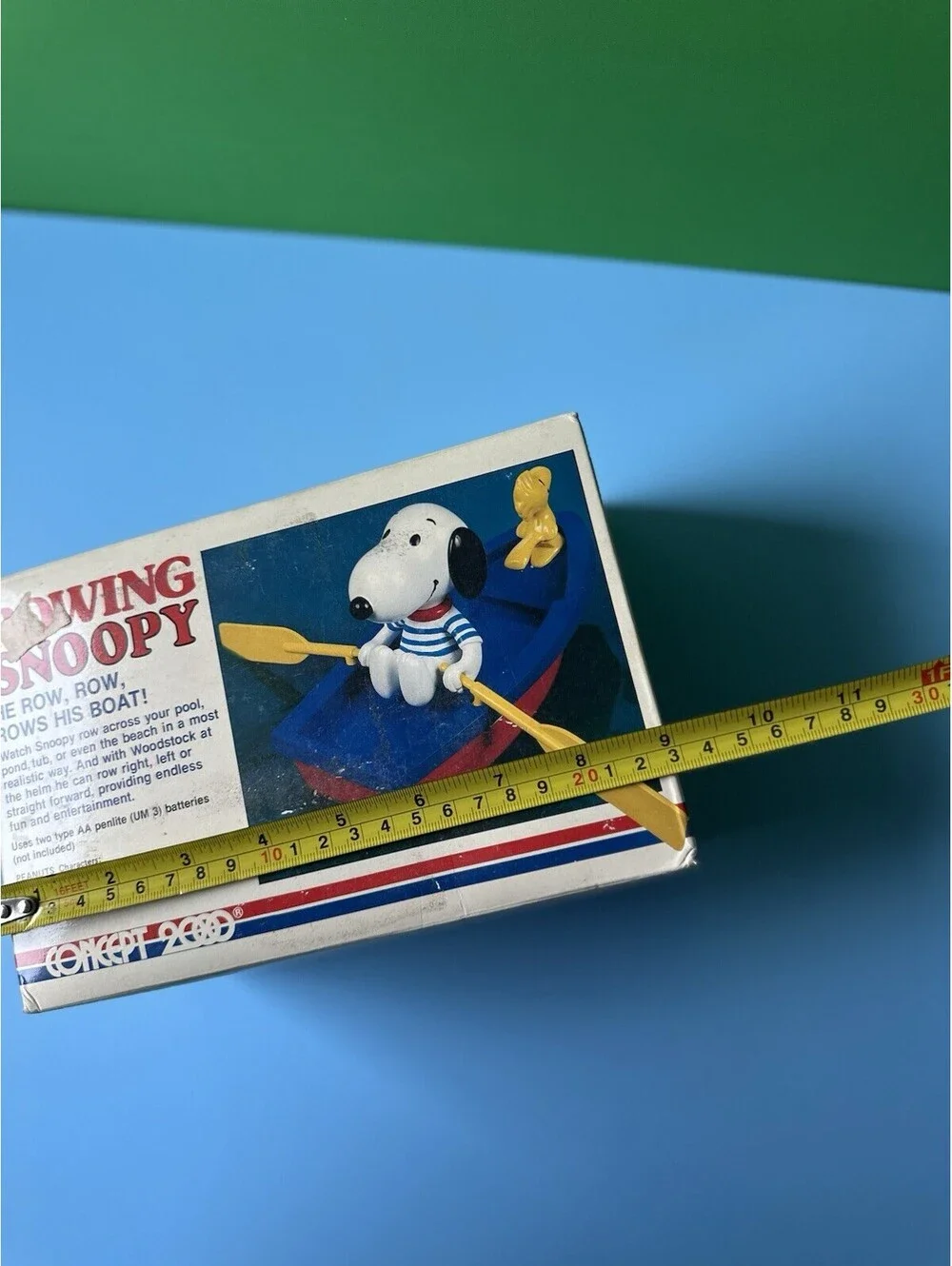 Vintage 1972 Rowing Snoopy Water Boat New In Box